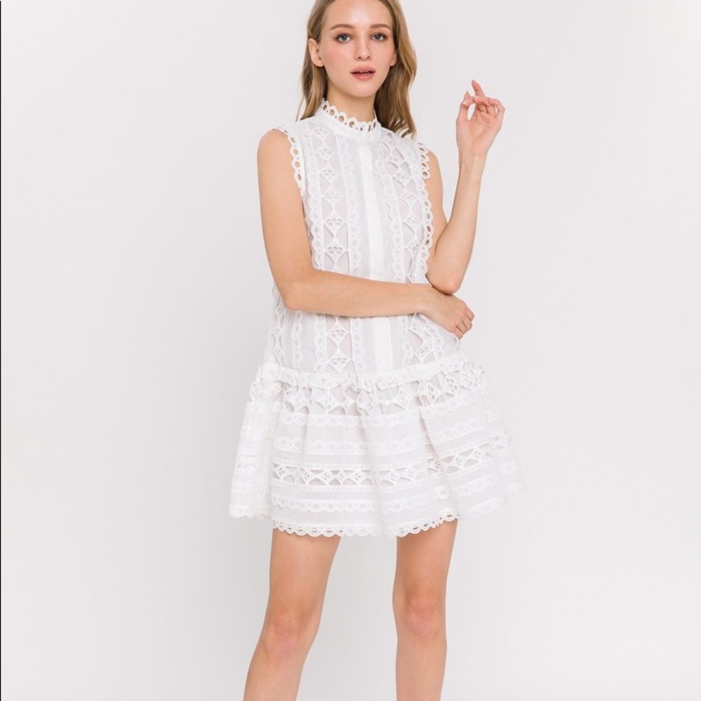 Endless Rose White Lace Dress